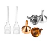 FELTECHELECTR 12pcs Mini Small Funnels Set with Mini Droppers for Precise Filling of Perfume Spice Powder and Liquid Bottles for Narrow-neck Containers Bottles and Lab Use