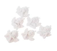 FELTECHELECTR 12pcs Miniature Angel Statue Keychains for DIY Jewelry Making, Lightweight Portable Resin Charms Suitable for Necklaces and Key Chains Accessories