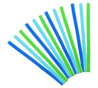 FELTECHELECTR 12pcs Silicone Lunch Box Straps 20cm Flat Wide Rubber Bands Elastic Bands for Bento Containers Notebooks Card Binding Office and School Use