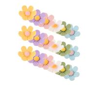 FELTECHELECTR 18PCS Floral Fridge Magnets Black White Colorful Flower Refrigerator Decorative Magnets for Kitchen Locker Whiteboard Stable Adhesion Scratch- Easy Repositioning