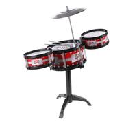FELTECHELECTR 1pc Mini Percussion Boy Girl Jazz Drum Kit with Drums Red Educational Music Instrument for Early Childhood Development Safe Smooth Edges for Young Musicians