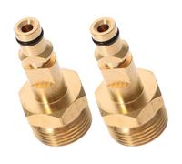 FELTECHELECTR 2 Pcs Brass Pressure Washer Hose Adapter Quick Connect Couplers Leak-Resistant Connectors for Car Washing Outdoor Cleaning Compatible with Various Pressure Washer Hoses