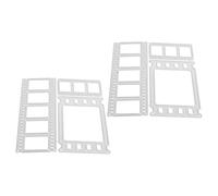 FELTECHELECTR 2 Sets Template Molds Die Cuts Carbon Steel Silver Scrapbooking Embossing Dies Versatile Use Easy to Use Photo Film Strip Multiple Shapes for DIY Projects