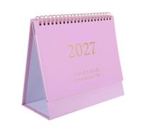 FELTECHELECTR 2027 Desk Calendar Mini with Twin Wire Binding and Standing Flip Design, Paper Material Academic Planner for Home and School Desk Use, Efficient Time Management from July 2026