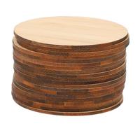 FELTECHELECTR 20pcs DIY Painting Pieces Unfinished Round Bamboo Cutouts Synthetic Material for Crafting Pastime Activity and Hand-Painted Artwork