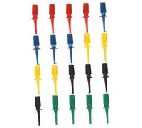FELTECHELECTR 20pcs Mini Test Probe Grabbers Round Multimeter Tester Hooks Electrical Testing Clips Hooks for Circuit Measurement and Electronic Inspection