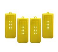 FELTECHELECTR 20pcs Practical Yellow Plastic Bee Tool Case Cage for Beekeeping, Easy to Use Beekeeping Accessory Suitable for Bee Keeping Equipment