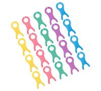 FELTECHELECTR 20pcs Small Plastic Yarn Bobbins Set for Knitting and Cross Stitch, Portable Wool Knitters Bobbin Boards with 5 Colors for DIY Embroidery and Thread Organizing