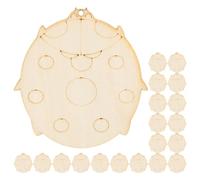 FELTECHELECTR 20Pcs Wooden Ladybirds DIY Wood Chips Creative Woodcrafts Convenient to Use Paintable on Both Sides for DIY Creative Handicrafts in Spring