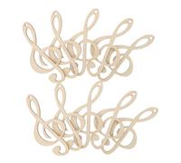 FELTECHELECTR 20pcs Wooden Music Note Cutouts DIY Craft Pieces for Boys and Girls Unfinished Wood Slices Hanging Decorations for Party and Home Music Wall Decor