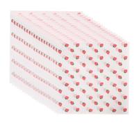 FELTECHELECTR 20sheets Strawberry Pink Wrapping Paper for Birthday Packaging Semi-transparent Floral Design Easy-cut Decorative Paper for Candy Party Favors and Crafts