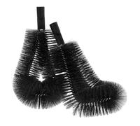 FELTECHELECTR 24Mm Threaded Gutter Cleaning Brush Heads 2Pcs Black Household Window and Roof Gutter Tools for Clearing Leaves and Debris with Multifunctional Use