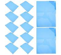 FELTECHELECTR 24pcs Blue L-Shaped Plastic A4 Document Folders with Waterproof Corner-Lock Design, Multi-Page Capacity File Holders for Office and Work Document Organisation