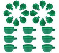 FELTECHELECTR 25pcs Pet Bird Feeding Bowl Parrot Food Container Convenient Bird Feeder Easy to Clean Reusable Plastic 1.57x1.57x0.98in Can Be Installed on Pet Wire Cage Suitable for Cockatiels