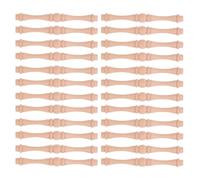 FELTECHELECTR 25pcs Unpainted Wooden Balusters Spindles for Cabinet and Staircase Railing, Solid Wood Handrail Replacement Columns for Indoor Wood Furniture Decoration and DIY Craft Projects