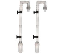 FELTECHELECTR 2pcs Aquarium Canister Filter Inlet - Plastic Fish Tank External Filter Water Tube with Suction Cup - 3/8'' Replacement Hose for Home Aquatic System
