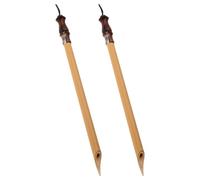 FELTECHELECTR 2pcs Bamboo Calligraphy Dip Pens Precision Ink Control Versatile Nib Design Beige Handwriting Art Tool for Tibetan Calligraphy Drawing School Use