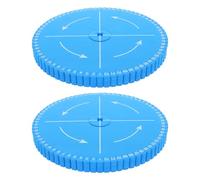 FELTECHELECTR 2pcs Blue Foam Braiding Disk Set for Bracelet Weaving with Portable Round Kumihimo Disc Suitable for Beginners Creating Friendship Bracelets While Traveling