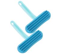 FELTECHELECTR 2pcs Bunny Brush for Grooming Hair: Gentle Silicone Deshedding Comb - Portable Massage Brush for Rabbits Small Animals and Chinchillas