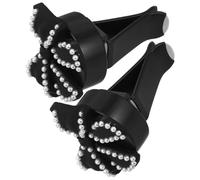 FELTECHELECTR 2pcs Creative Bow Car Air Freshener Clips for Women Mini Black Bow Air Vent Outlet Scent Pendant Easy to Install Compact Automotive Fragrance Decoration for Vehicle Interior
