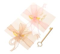FELTECHELECTR 2pcs Delicate Wedding Vow Cards Made of Paper with Uniform Coloring and Fine Texture for Wedding Ceremonies and Banquets, Beautiful Keepsake for Memorable Moments