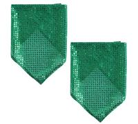 FELTECHELECTR 2pcs Dog Bandana Shiny Sequin Design, Cozy and Skin Friendly Polyester Triangle Scarf for Pet Dogs, for Festival and Daily Life Use
