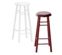 FELTECHELECTR 2pcs Dollhouse Miniature Stool: Mini Round High Stool Bar Counter Chair Ornament Photo Prop for Kids DIY Doll House Scene Ornament