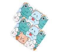 FELTECHELECTR 2pcs Hamster Mat Ecological Cotton Reusable Pee Pads Washable Small Pet Cage Liner Good Water Absorption Portable for Guinea Pig Cage Bedding