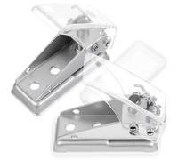 FELTECHELECTR 2pcs Hand-held Plastic Single Hole Puncher, Easy to Operate Hole Punch Tool for DIY Crafts and Art Works, Compact Design for Precise Paper Punching