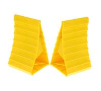 FELTECHELECTR 2pcs Heavy Duty Portable Car Wheel Chocks Triangular Tire Stoppers Support Pads for Trailer Motorcycle Garage Travel Use Compact Non Slip Stabilizers