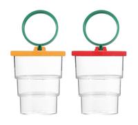 FELTECHELECTR 2pcs Insect Observation Box Magnification for Abs Material Educational Outdoor Viewer Cage Lid for Detailed Natural Exploration and Science Experiments