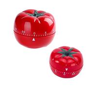 FELTECHELECTR 2pcs Kitchen Timer Mechanical Tomato Shape Cooking Timer for Food Preparation No Battery Required Sound for Baking Exercise Bbq and Homework