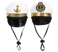 FELTECHELECTR 2pcs Kitten and Puppy Universal Headwear Pet Hats with Lovely Shapes, Made of Gentle Polyester, for Birthdays and Family Portraits, Will Not Irritate Pet Skin Assorted style
