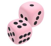 FELTECHELECTR 2pcs Large EVA Dice Soft Jumbo Game Props with Rounded Corners for Party Fun Family Bar Outdoor Use Educational