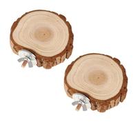 FELTECHELECTR 2pcs Log Jump Platforms Parrot Standing Platforms for Bird Cage Pet Hamster Enrichment Toys Household Bird Supplies