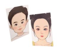 FELTECHELECTR 2pcs Painting Practice Board Reusable Makeup Face Template Silicone Mannequin Head for Beginners Makeup Practice Model