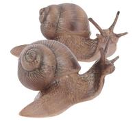 FELTECHELECTR 2pcs Realistic Snail Figurine Set, Simulation Snail Model for Early Education, Solid Animal Figures for Desktop Decoration and ’ Learning