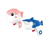 FELTECHELECTR 2pcs Shark Pufferfish Water Guns for Fun Summer Beach for Boys Easy Press Spray Mechanism for Outdoor Water Play Parties