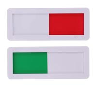 FELTECHELECTR 2pcs Sliding Door Privacy Indicator Signs for Conference Rooms, 4x10cm White Status Switcher, Open Closed Conference Room Door Signs for Office and Meeting Use