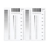 FELTECHELECTR 2pcs Transparent High Precision Crack Ruler Lightweight Multifunctional Surface Defect Measurement Tool for Industrial Quality Control and Spot Inspection