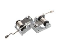 FELTECHELECTR 2pcs Vintage Hand Crank Music Box Mechanism Metal Movement for DIY Craft Projects and Making Easy to Use Winding Key Suitable for Adults