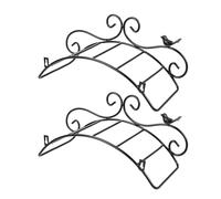 FELTECHELECTR 2pcs Wall-Mounted Hose Hanger for Water Hose Iron Construction with Cold-Resistant and Space-Saving Features Suitable for Indoor and Outdoor Storage and Organisation