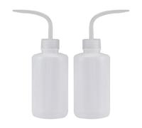 FELTECHELECTR 2pcs White Curved Neck Squeeze Bottles for Liquid and Plant Dispensing, Crack Resistant Pp Plastic with Narrow Mouth and Precise Nozzle, for Watering and Cleaning Tasks