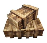 FELTECHELECTR 2PCS Wooden Puzzle Box Set Compartments, Brain Teaser for and Teens, Large and Small Hidden Money and Card Puzzle Boxes for Educational Play