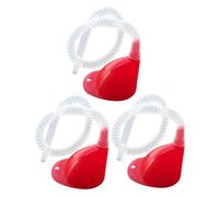 FELTECHELECTR 3 Sets Transparent Plastic Fuel Funnels with Long Removable Hose Angled Spout for Automotive and Motorcycle Use Reusable Oil and Gas Tank Funnel Set