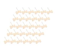 FELTECHELECTR 30pcs DIY Wood Dog Bone Shaped Tags with Blank Smooth Surface, Beige Wooden Cutouts for Painting and Crafting, for Walls of Your Home Or Custom Pet Decorations