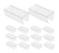 FELTECHELECTR 30pcs Transparent Label Holders PVC Sign Holders for Supermarket Price Display Flexible Design for Organization and Sorting in Home Office Shelves