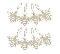 FELTECHELECTR 30pcs Wood Bee Shaped Cutout Unfinished Wooden Ornaments for DIY Crafts, Can Be Dyed, for Autumn Party Signs and Camps Decoration