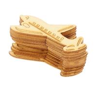 FELTECHELECTR 30pcs Wooden Airplane Cutouts DIY Craft Natural Wood Plane Models for Painting and Decorating Aviation Theme Skill-Building for Creative Learning and Fine Motor Development