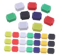FELTECHELECTR 35pcs Mini Breadboard Circuit Board for DIY Electronic Projects Solderless Blank Pcb Boards in Colors Prototyping Kit for Classroom and Engineering Use